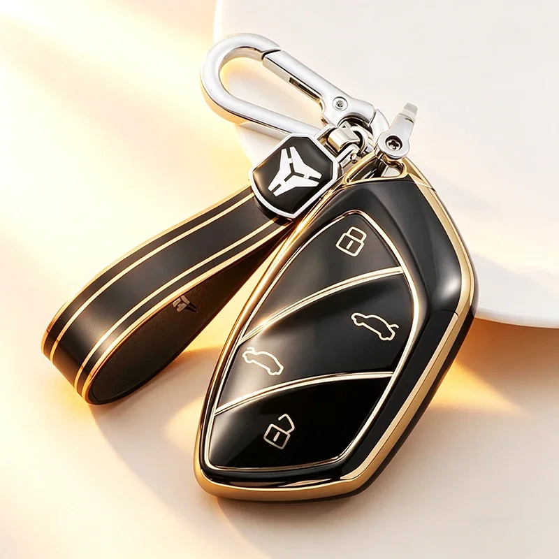 For Roewe RX5 I6 I5 RX3 RX8 ERX5 Ang MG ZS EV MG6 EZS HS EHS MARVEL X MARVEL R Electric 2021 TPU Car Key Case Cover Shell Holder