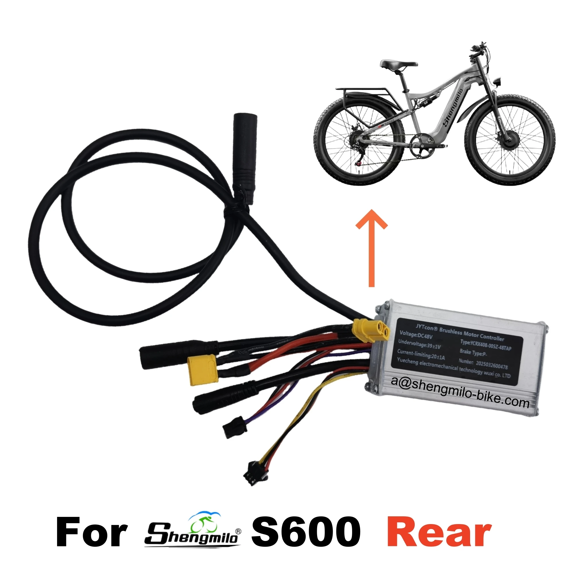 YCRX408-005Z-48TAP / YCRX408-005F-48AP Controller Speziell für Shengmilo S600 Elektrofahrrad