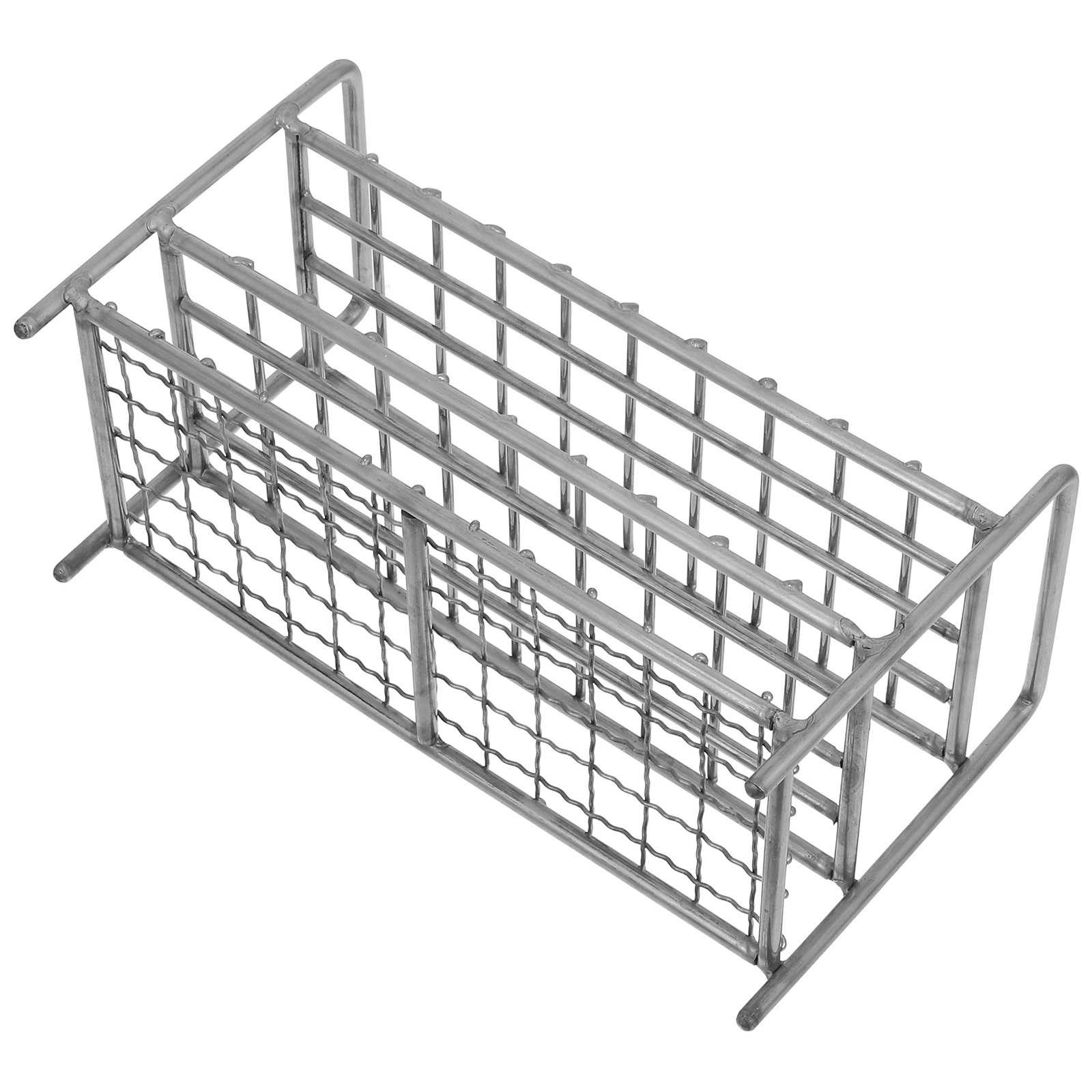 

40-Slot Holder Stainless Steel Test Tube Rack For Laboratory Reusable Testing Tube Storage Organizer Compact Design