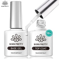 BORN PRETTY Super Top Coat and Base Gel Nail Polish for Gel Polish Semi-permanent Varnish Rubber Top Coat 10ml Nail Supplies