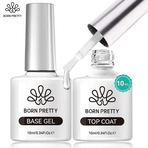 BORN PRETTY Super Top Coat y esmalte de uñas de Gel Base para esmalte de Gel barniz semipermanente capa superior de goma 10ml suministros de uñas