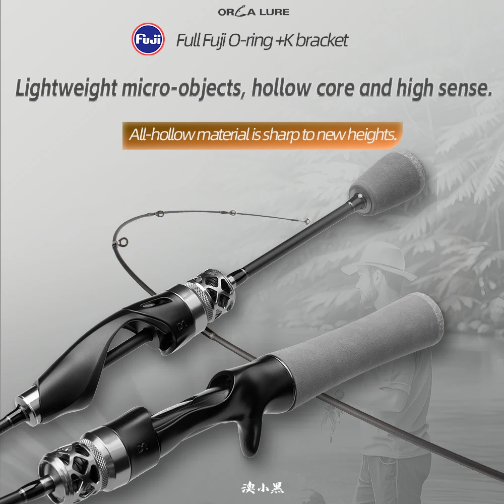 

Удочка FISHINGFANS Легкая удочка из твердого углерода FUJI O Guides Высокочувствительная удочка UL