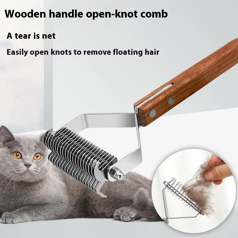 Professional Pet Deshedding Brush Dog Hair Remover Pet Fur Knot Cutter Puppy Cat Comb Brushes Dogs Grooming Shedding Supplies