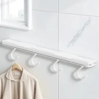 Gancho deslizante retrátil sem perfuração, suporte de utensílios de cozinha sob organizador de armário, economizador de espaço, gancho deslizante, cabide de cozinha