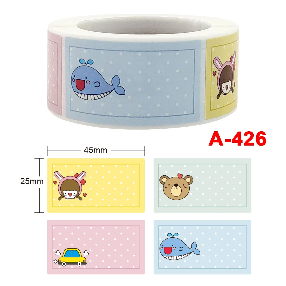 250pcs Name Tag Labels Color Name Stickers Personalized Signature Design School Office Baby Newborn Book Cup Mark