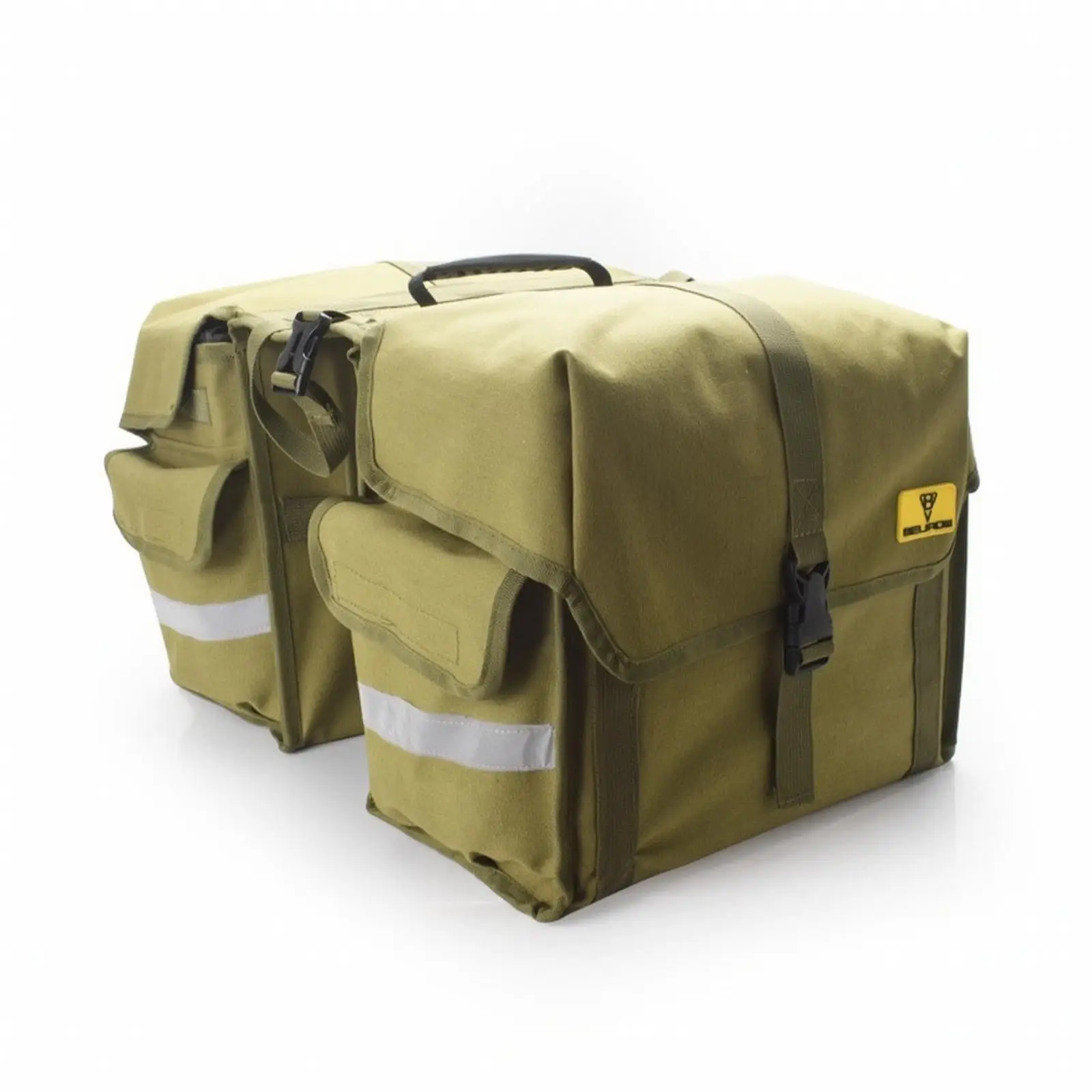 Double Bicycle Pannier Bag Waterproof Rear Bike Rack Panniers with Top Handle for Touring Cycling and Camping