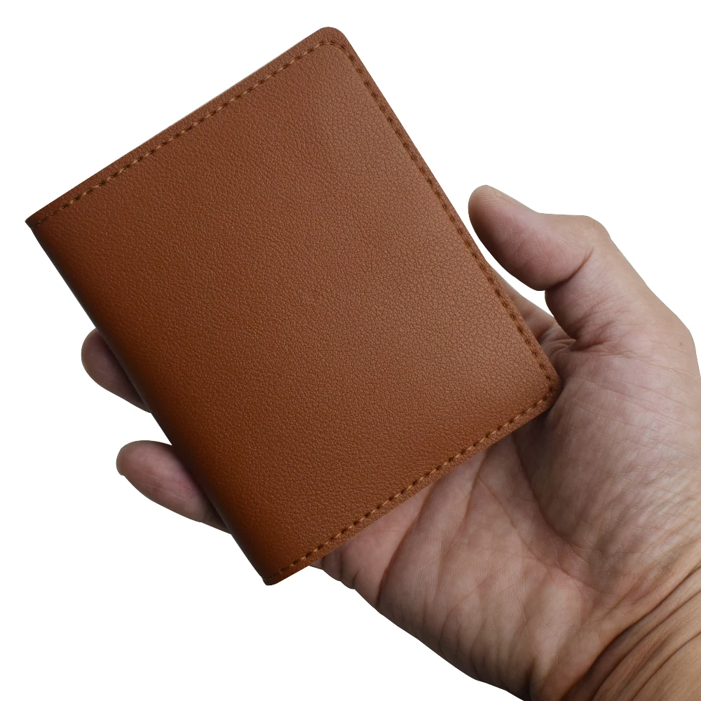 Portable Multi Slot Card Holder Organizer PU Leather Wallet Money Bag Coin Purse with Snap Closure Storage Bag