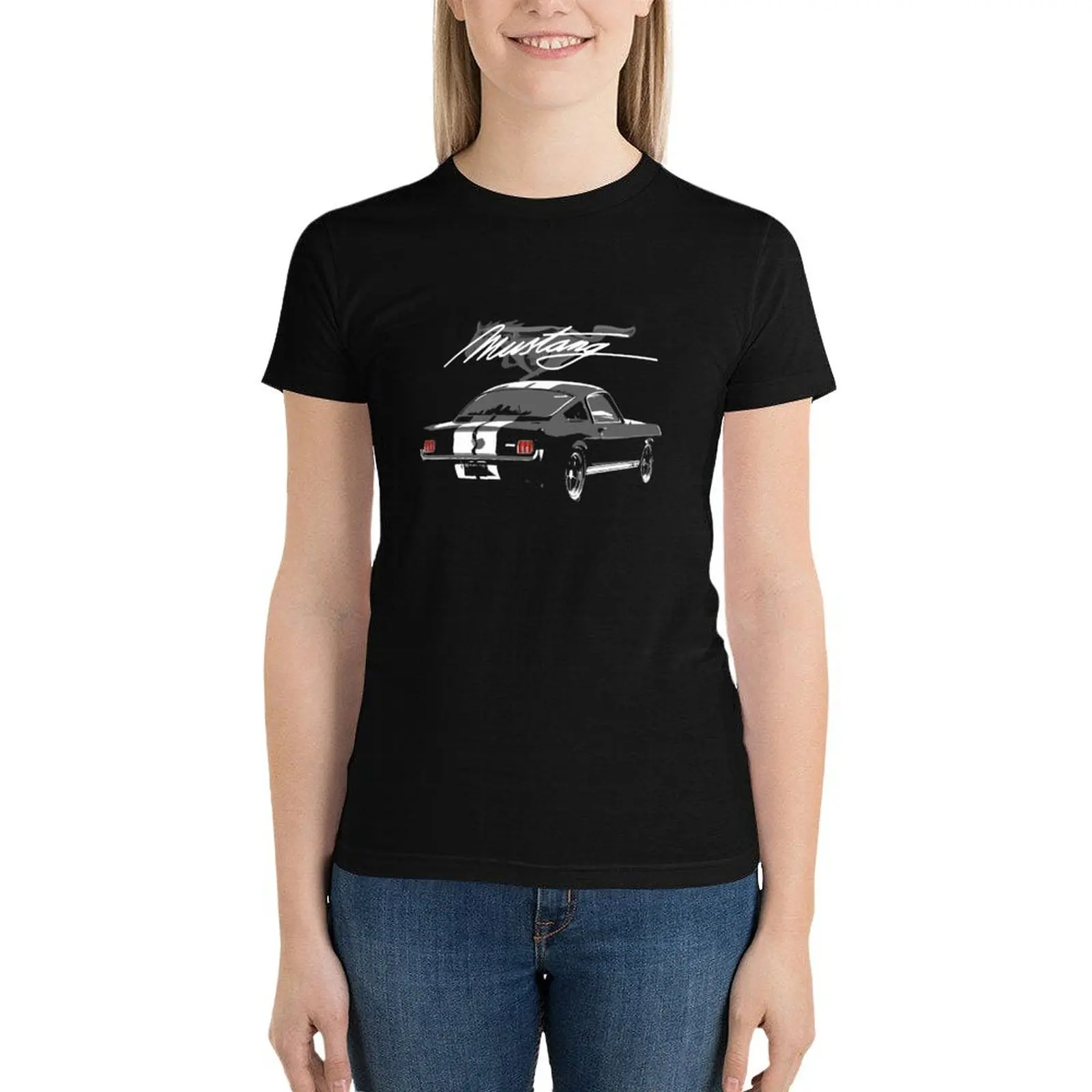 

1965 Mustang Fastback T-Shirt shirts graphic tees Blouse cute clothes Summer Women's clothing