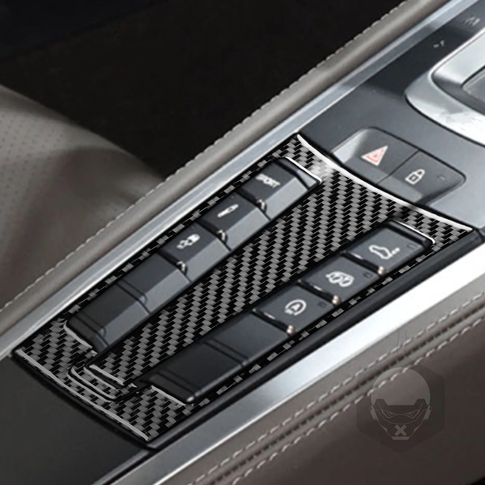 For Porsche Boxster Cayman 718 982 2016-2022 Carbon Fiber Center Console Variable Speed Adjust Panel Trim Strips Car Sticker