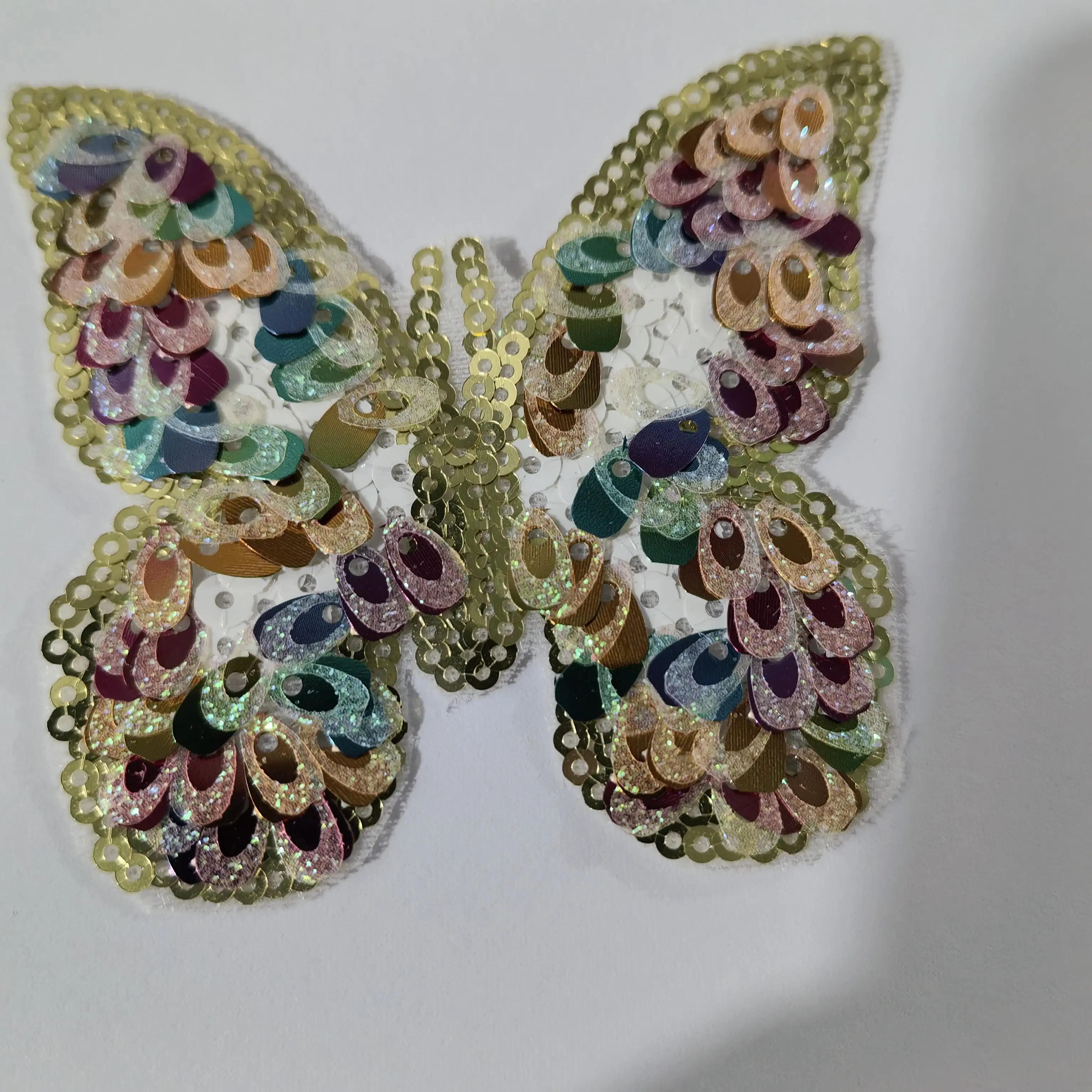 Embroidered patches for clothing Color butterfly badge applique sequins patch diy accessories Label patchwork