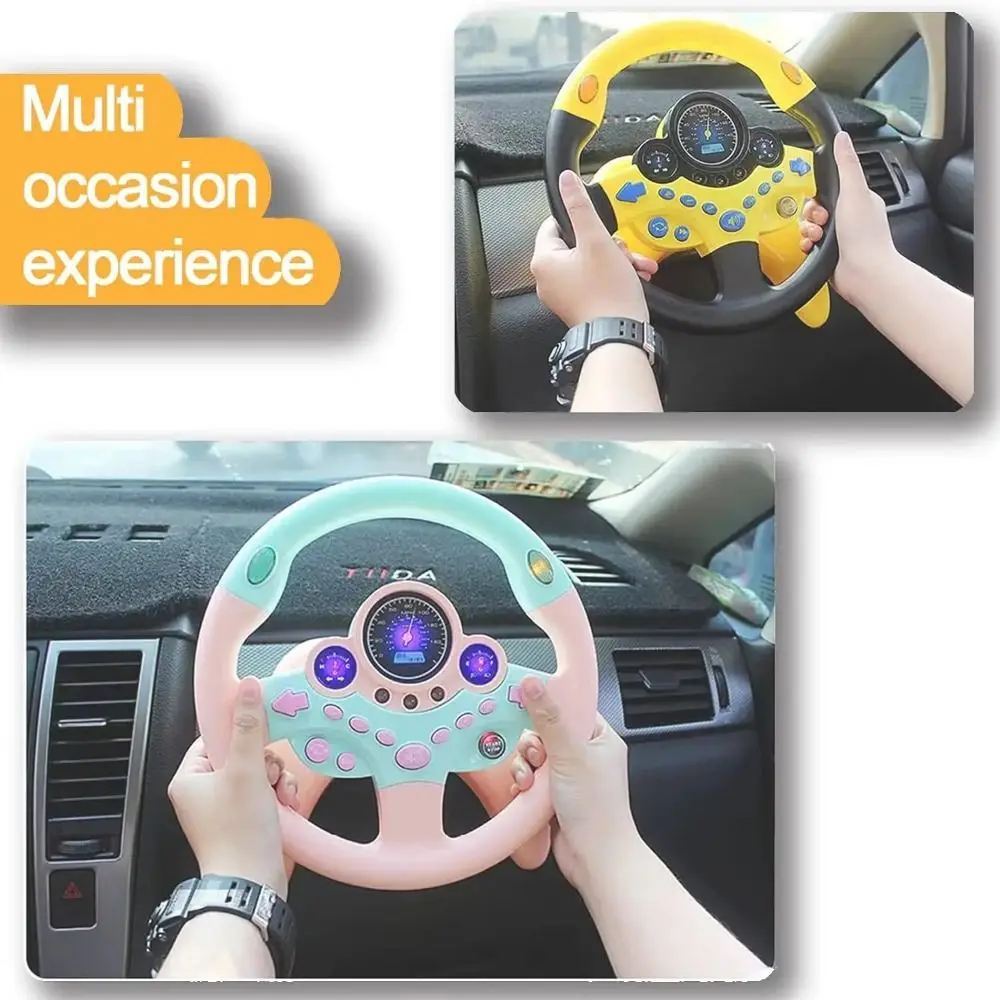 

Creative Steering Wheel 360° Rotation Funny Simulate Driving Car Electric Light Sound Montessori Simulation Steering Wheel