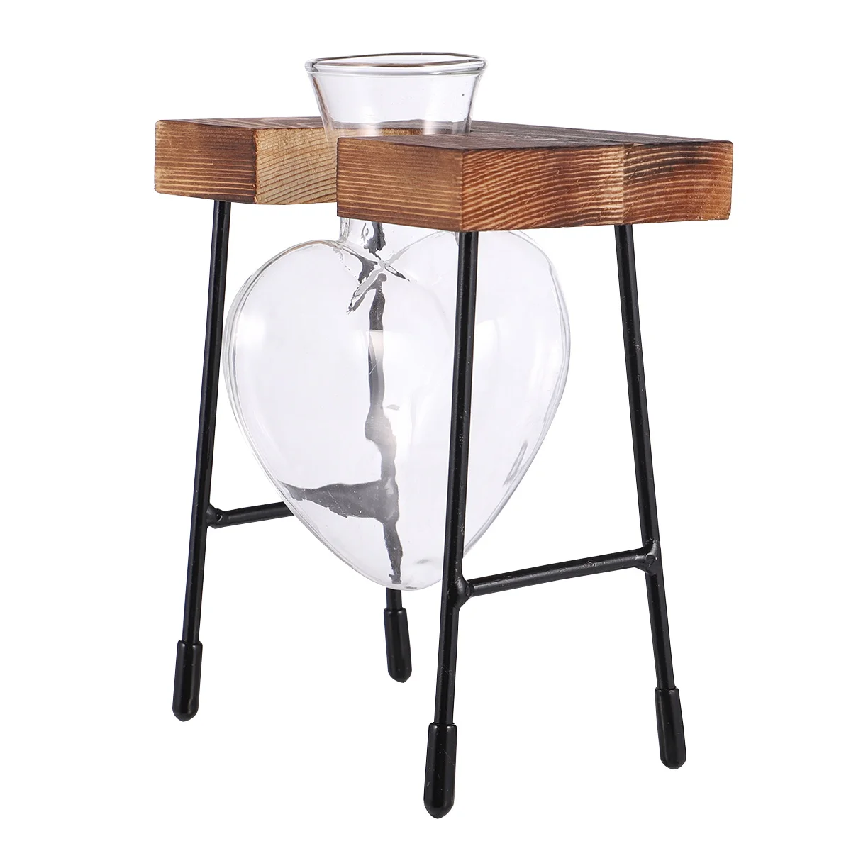 

Artistic Vase Hydroponic Container Heart Shape Premium Material Fresh Bouquets Silk Flowers Gift Flower Holder