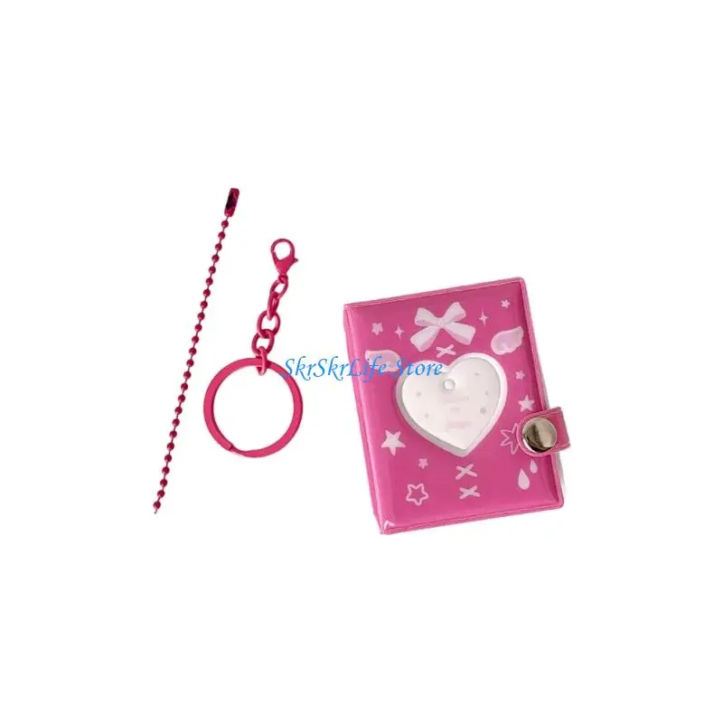 E65E Portable Student Ids Card Sweet Pattern PVC Photo Album Durability