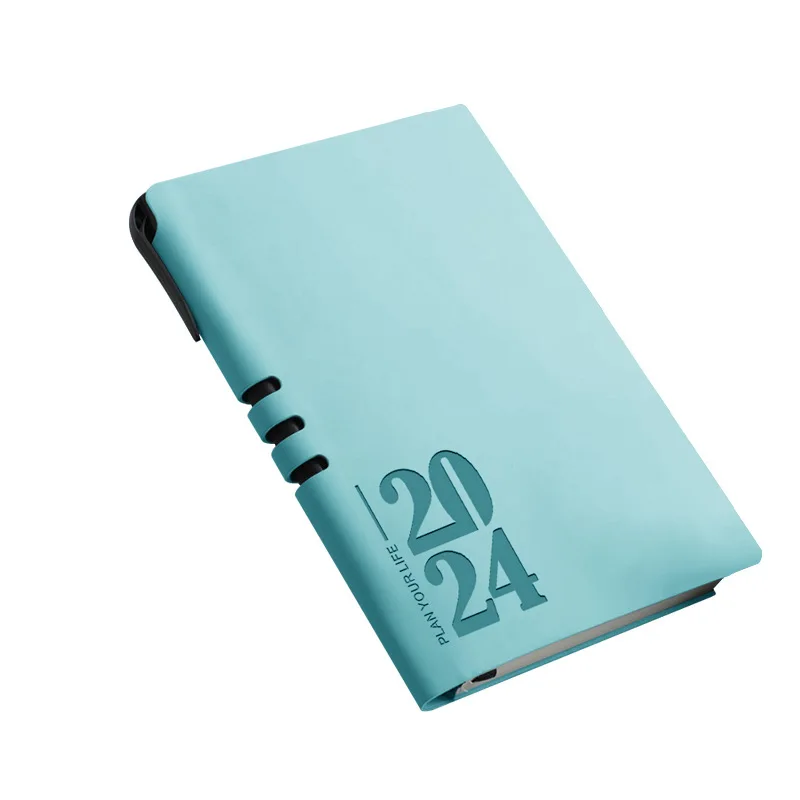 Calendar book for 2024, plan book for each calendar, notebook efficiency manual, notebook clock in time, English version planner