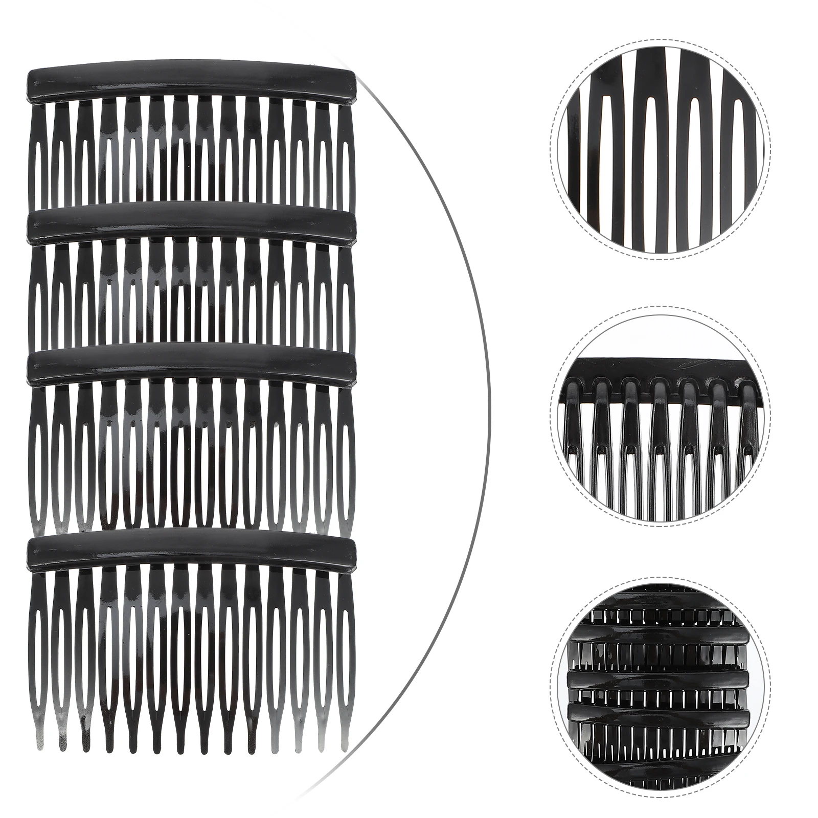 

50pcs Side 14-Teeth Plastic Hair Comb For Women Scalp Massaging Styling Tool Wide Teeth Combs For Thick Curly Straight Hair