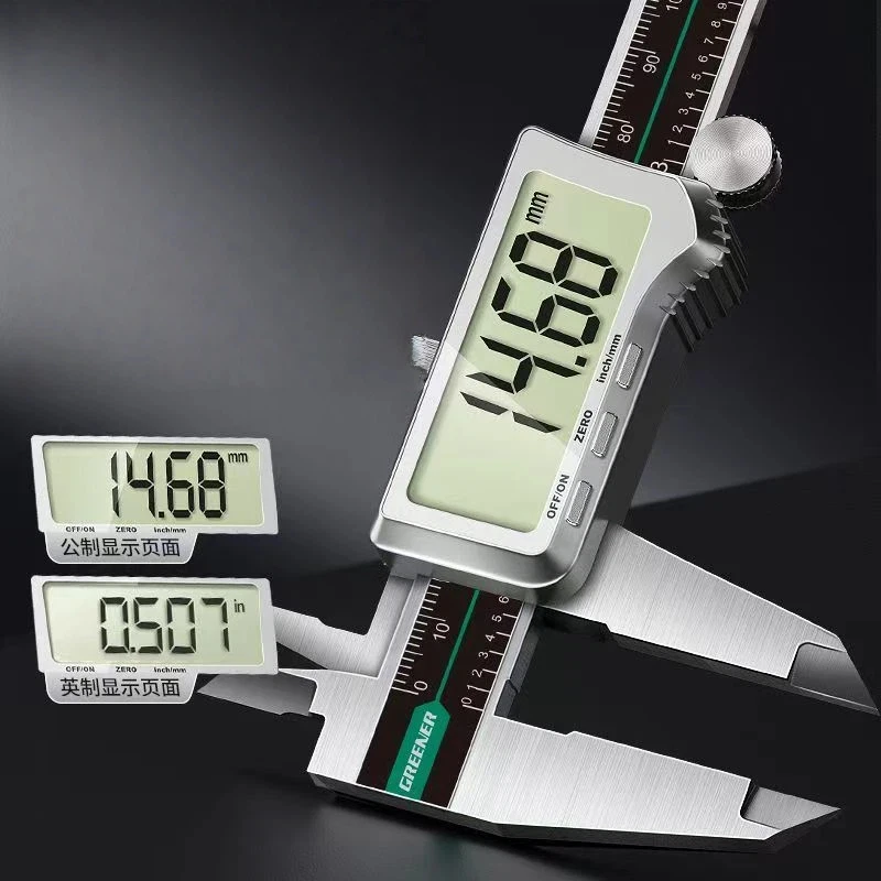 Stainless Steel Digital Caliper With High-precision Electronic Vernier Caliper Of Measure Fractions/millimeters/inches Caliper