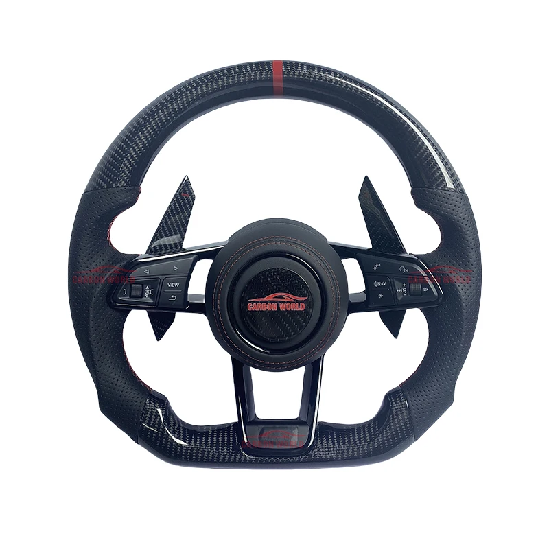 

Carbon Fibre Steering Wheels For Audi A3 A4 A4L A5 A7 A8 Q5 Q7 Q8 TT R8 Suede Car Steering Wheel Car Accessories