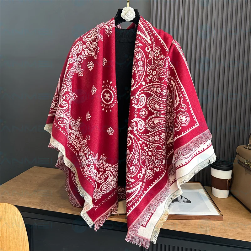 

Hot selling new RV blanket warm and soft imitation cashmere printed camping shawl 130 * 130cm elegant and luxurious quality