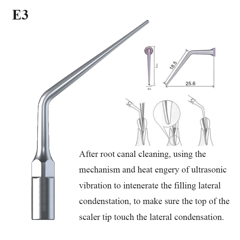 VVDental 초음파 스케일러 Endo 팁 EMS/딱따구리 핸드피스 치아 미백 도구, E1 E2 E3 E4 E5