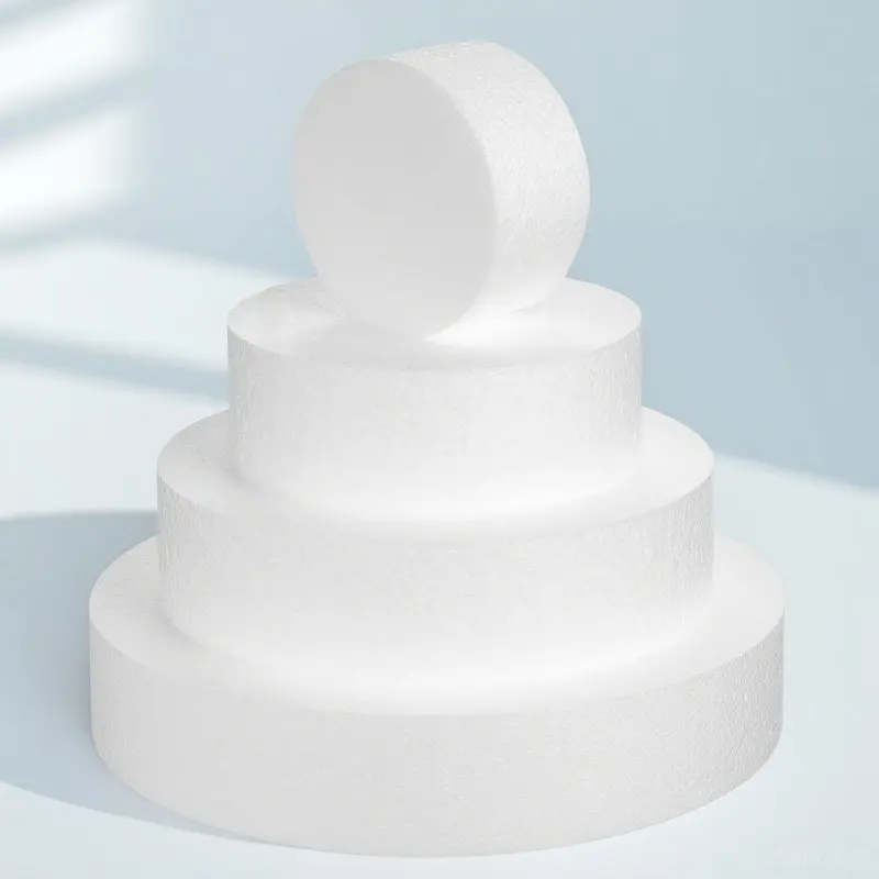 Foam Cake Dummies Set Round Fake Tiered Cakes for Wedding Display Practice Decorating Models Sizes Polystyrene Faux Bakery Prop