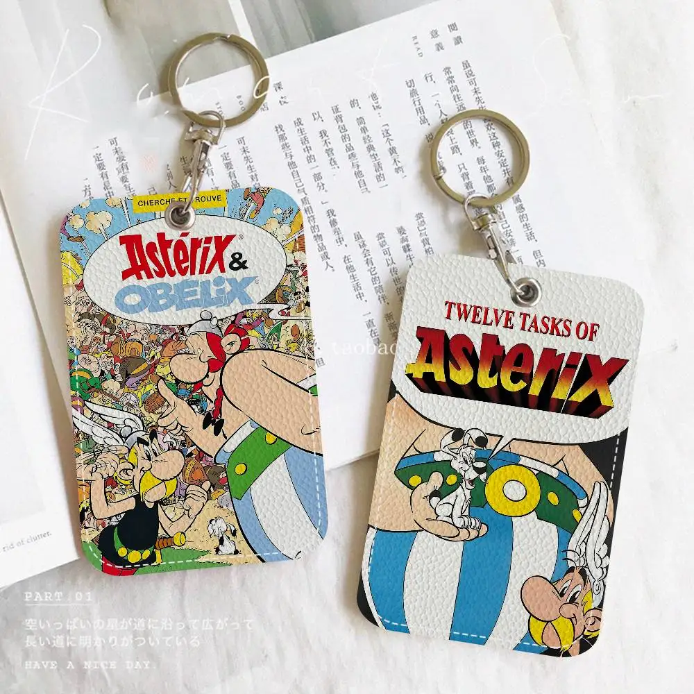 

Держатель для карт из ПУ-кожи в стиле манги A-Asterix Et Obelix с брелоком — надежная защита для банковских карт, проездных на метро и автобусы.