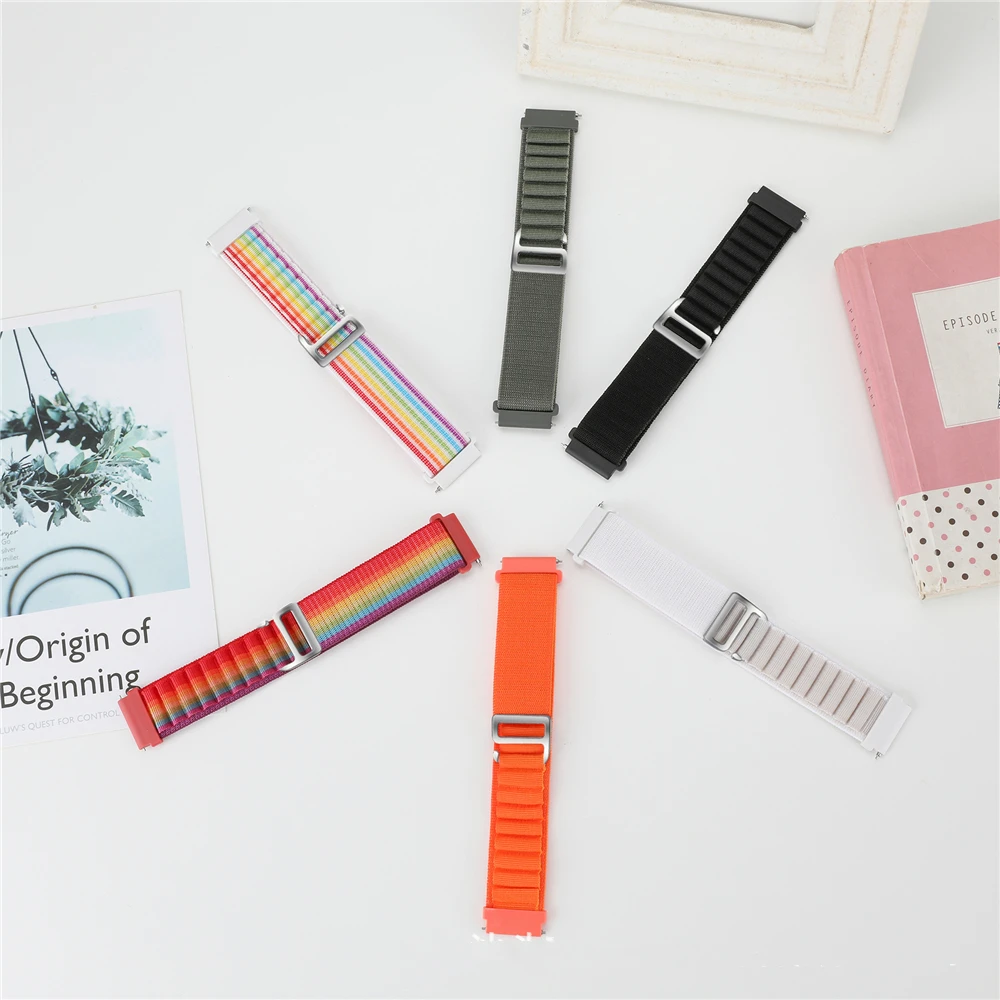 18mm Watchband for Realme Band 2  Band  Loop Stainless Steel Magnetic Buckle Sports Bracelet Watch Accessories