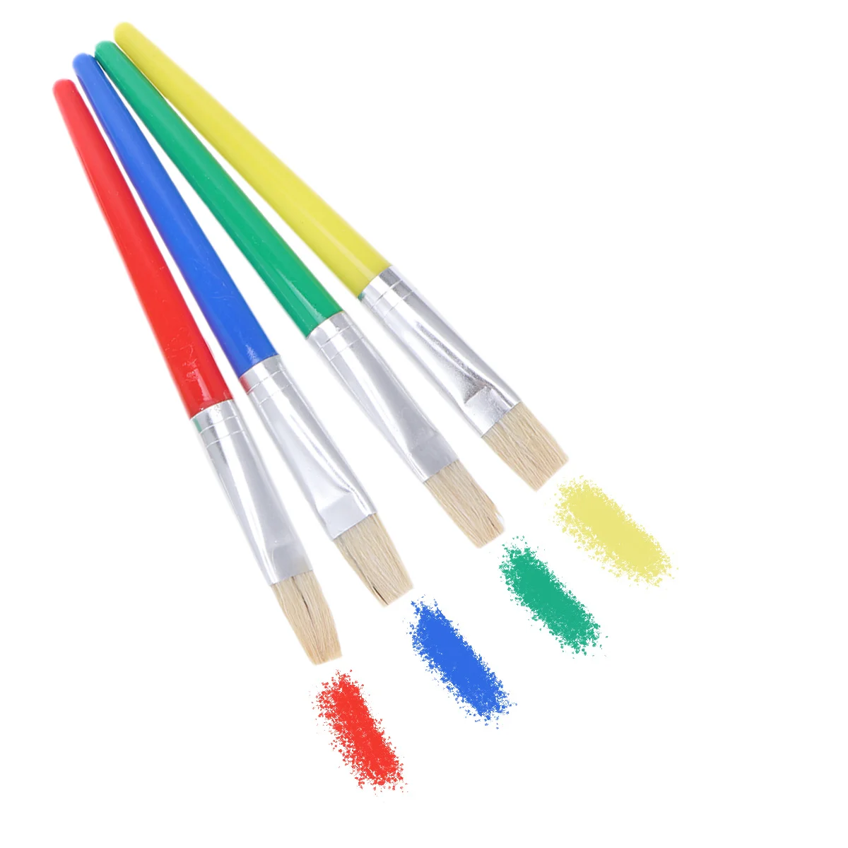 8Pcs Paint Brush Set for Durable Flat Round Heads Beginner Painting Brushes Watercolor Drawing Practice