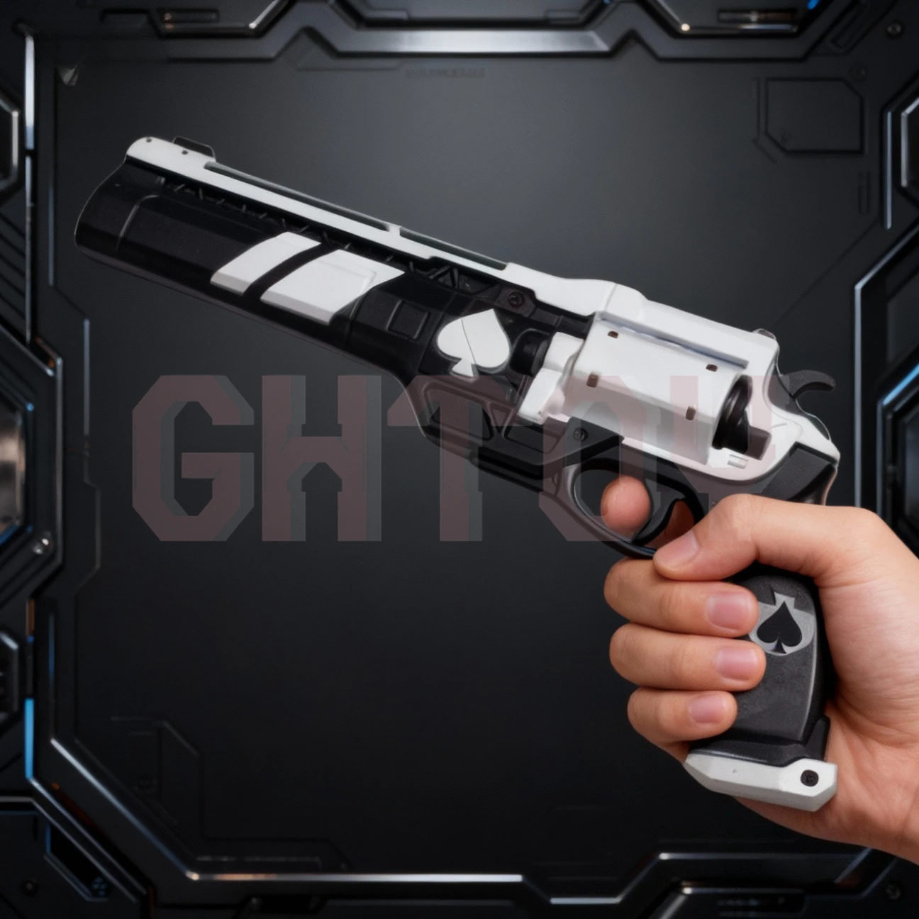 

44cm/17.32in Destiny 2 Ace of Spades Pistol Weapons Model Cosplay Display Ornaments Collection Birthday Gift for Girl Boy Toys