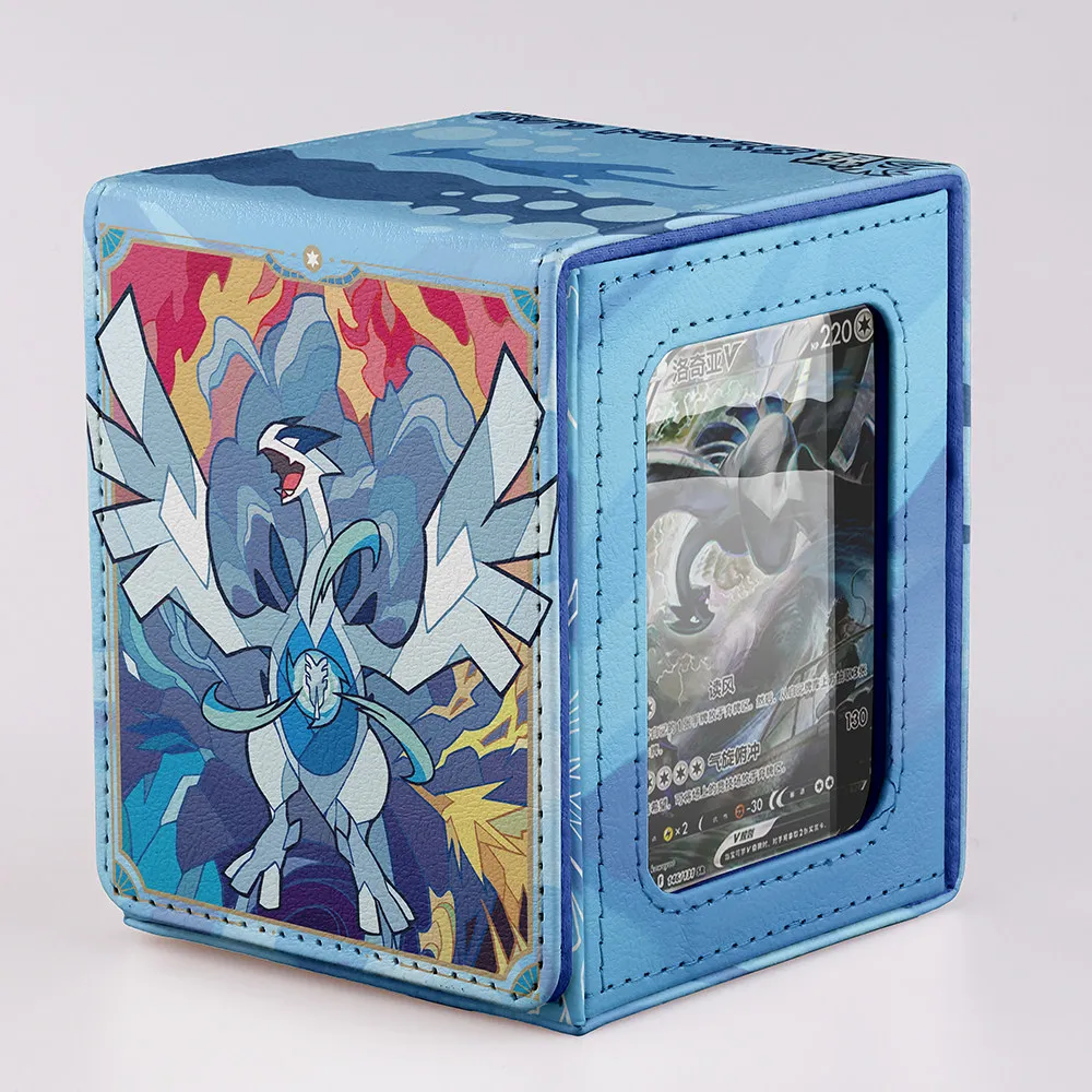 

Кожаный футляр для карт GachaTrading с магнитной застежкой, коробка для хранения карт, защитные чехлы для карт, подходят для YuGiOh, PTCG, DTCG, спортивных карт.