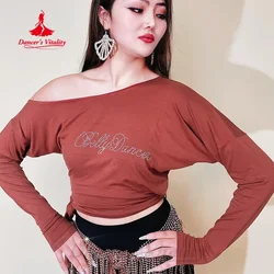 BellyDance Tops for Comfortable and Breathable Pure Cotton Long Sleeved Top Adult and Children's Oriental Dance Practice Clothes