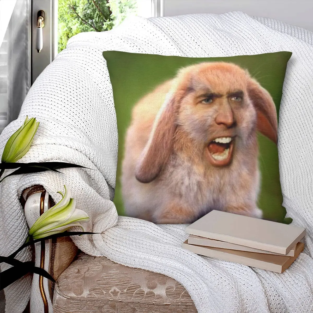 Nicholas Cage(d Rabbit) A Pillow Case