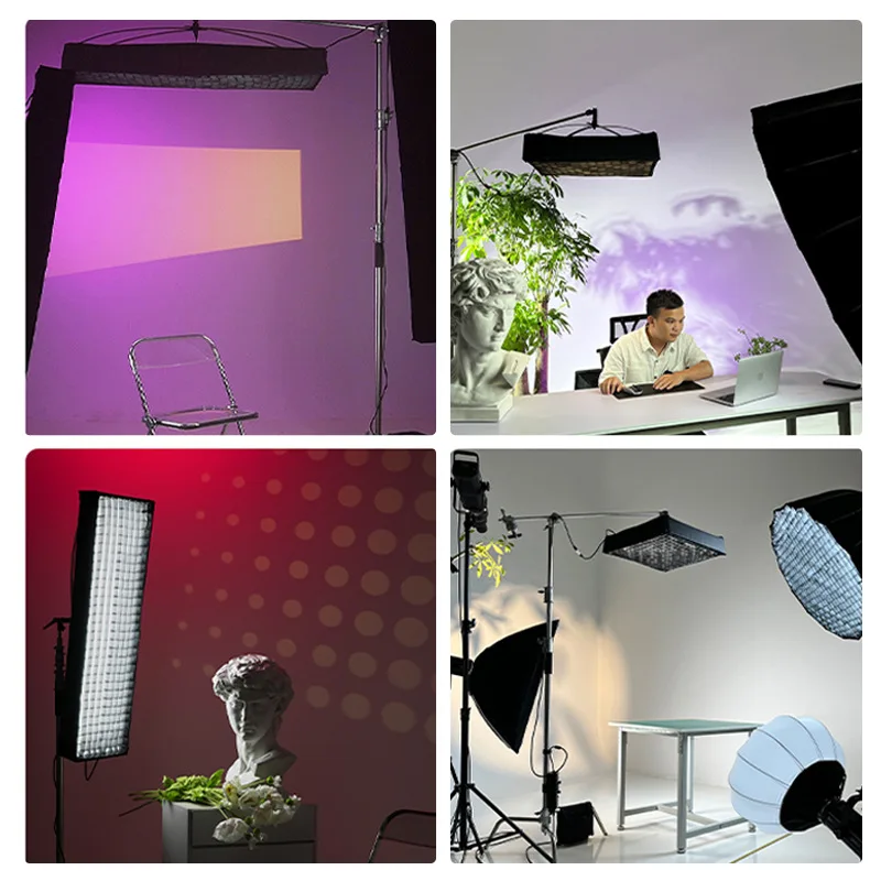 شريط مصباح من القماش 150/200 واط ثنائي اللون درجة الحرارة التصوير الفوتوغرافي ملء الضوء تيار مباشر ضوء كفاف #4