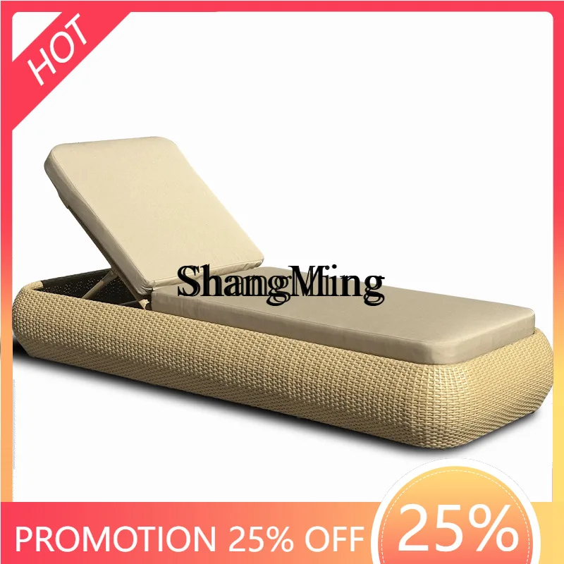 

ZYY exquisite premium outdoor bed rattan chair leisure courtyard villa garden pool hotel terrace beach seaside