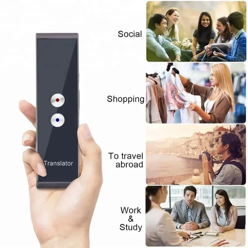 Bluetooth 137 Languages Mini Wireless Smart Translator Two-Way Real Time Voice Instant Portable Intelligent Speech Translator