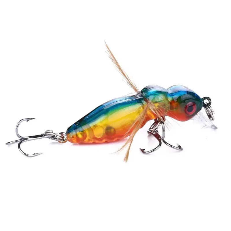 EASYFISH 1pcs 4.5cm Artificial Bee Shaped Fishing Lure Topwater Crankbait Bass Fishing Tackle 3.5g Insect Hornet Fishing Lure