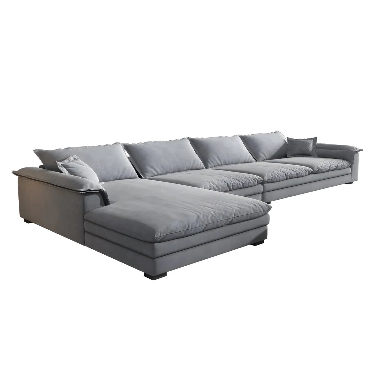 

ag- Sectional Sofa with Pillows and Pillow Top Arm Sectional L-Shaped Couch with Convertible Chaise Living Room Furniture Set@