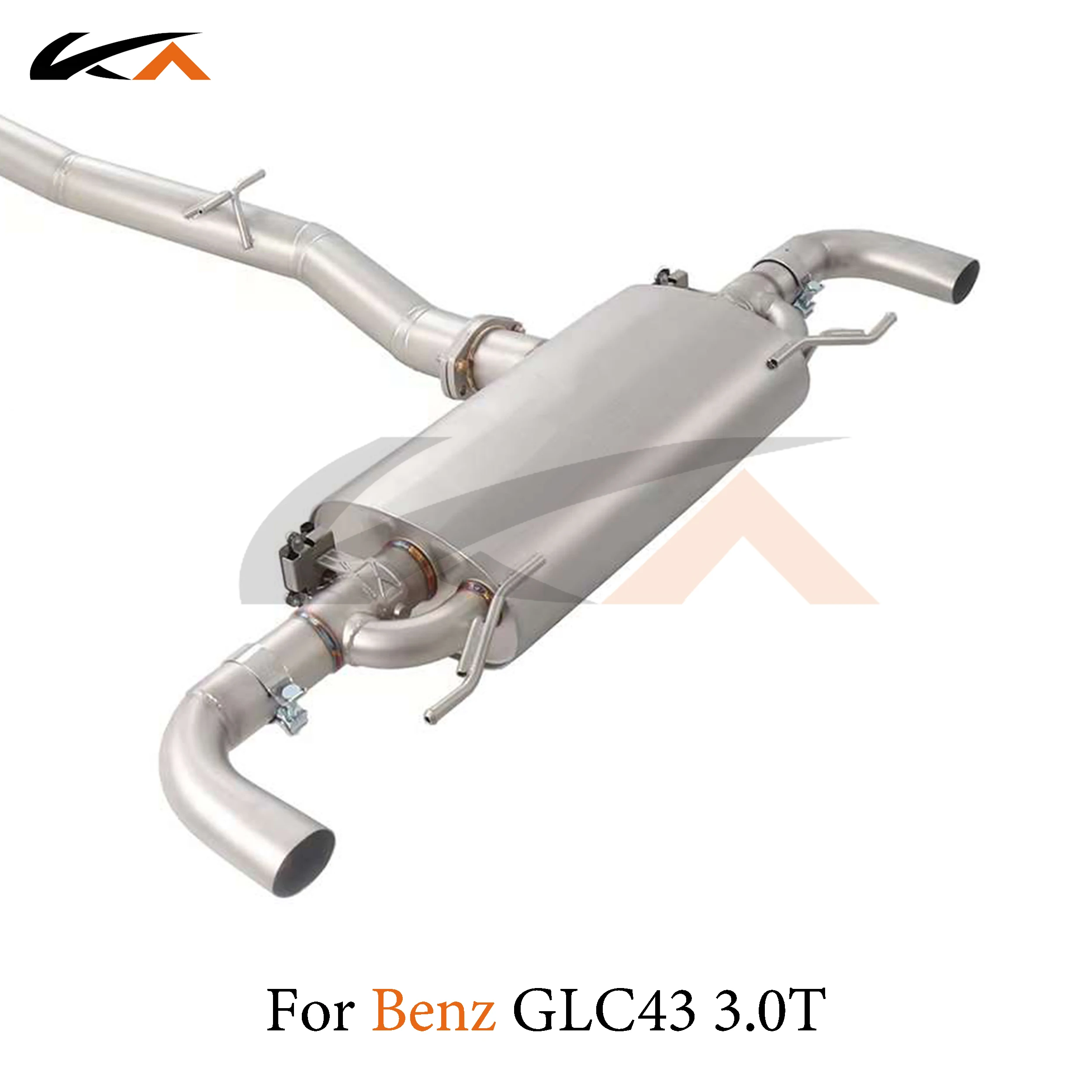 KA ضبط نظام العادم الصلب catback لمرسيدس بنز AMG GLC43 3.0T أداء قطع غيار السيارات صمام كاتم الصوت