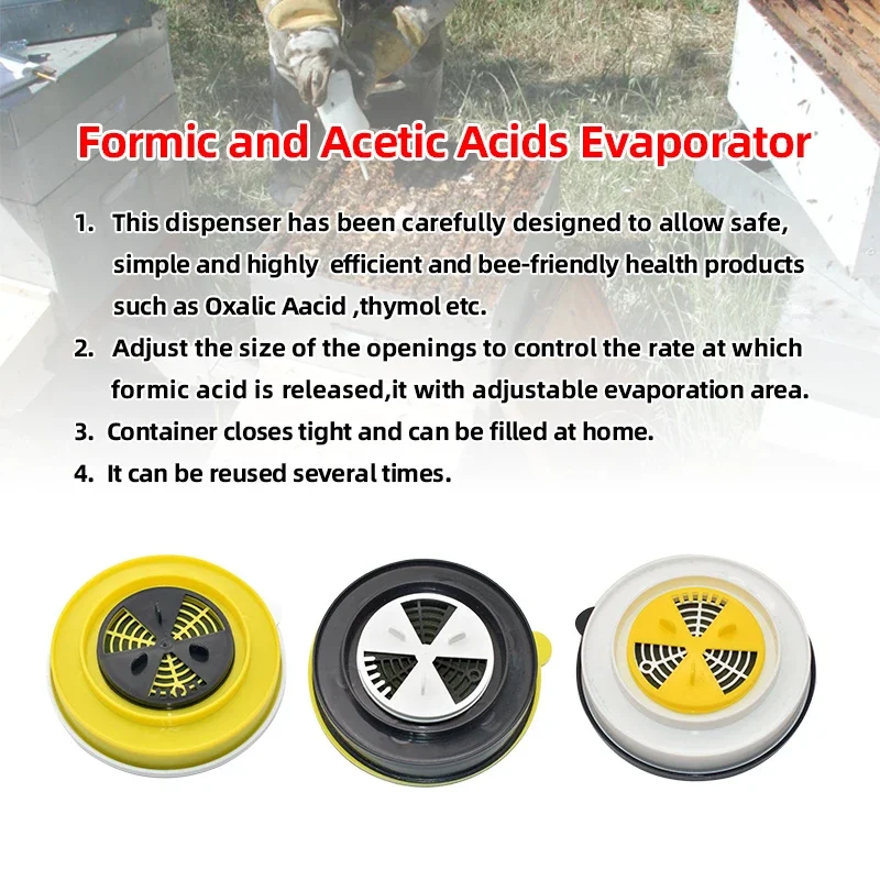 Beehive Adjustable Formic and Acetic Acid Dispenser Formic Acid Evaporator for Beehive Mite Killing Beekeeping Tools