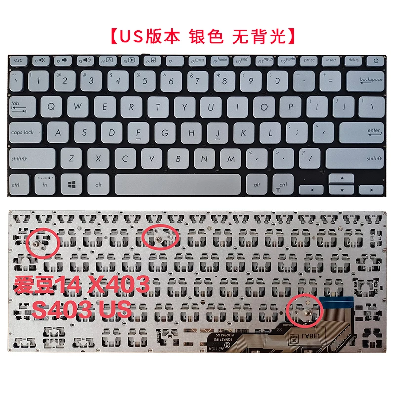 US/RU NEW FOR ASUS adol14 ADOL14FA S403F ADOL A403F X403F 13u Laptop Keyboard Backlit English