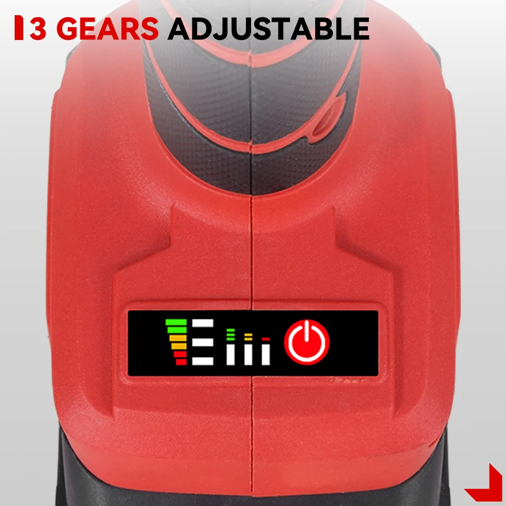 Image 5: Meuleuse d'angle électrique sans balais ONEVAN 125 mm, vitesse variable, machine à découper, outil de travail du bois, compatible avec batterie Makita 18V.