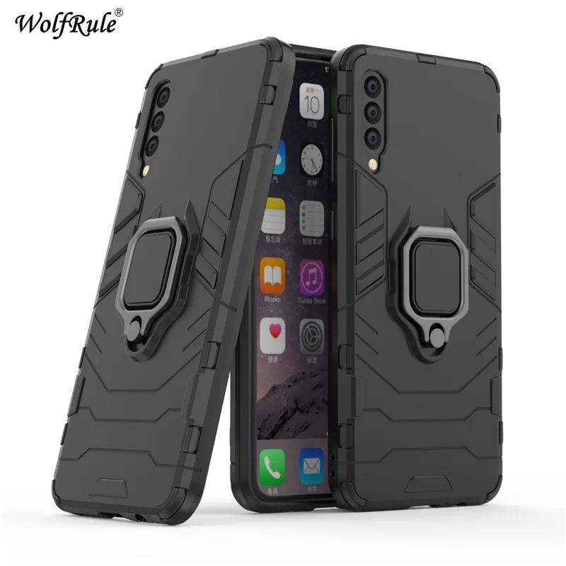 For Samsung Galaxy A50 Phone Case TPU Hard PC For Samsung A50 Case Ring Holder Stand Magnetic Armor Case For Galaxy A50 SM-A505F