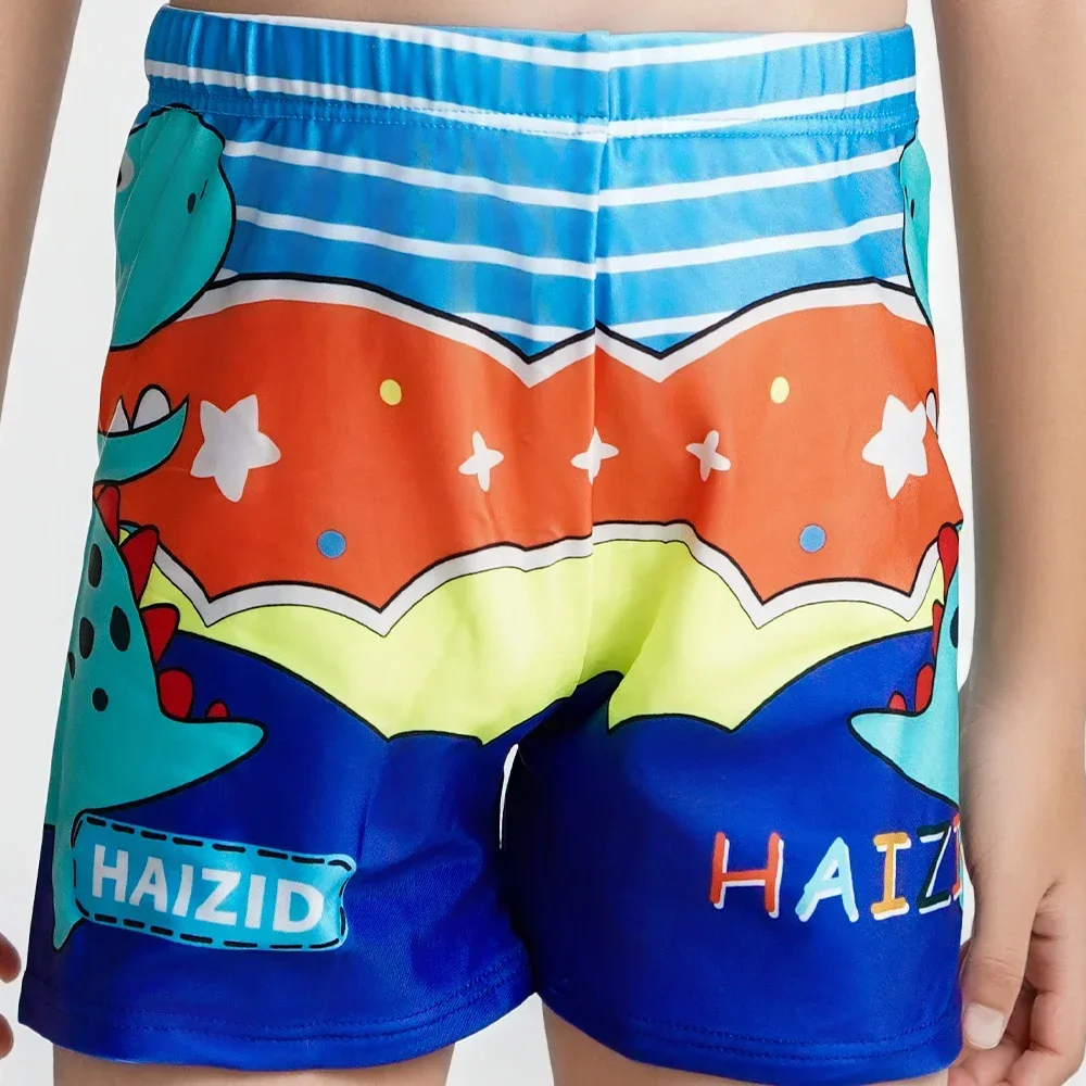 2024 Summer Cartoon Boys Swim Trunks Children Swimwear Pattern Toddler Kids Swimsuits Boys Elastic Waist Beach Shorts L-3XL