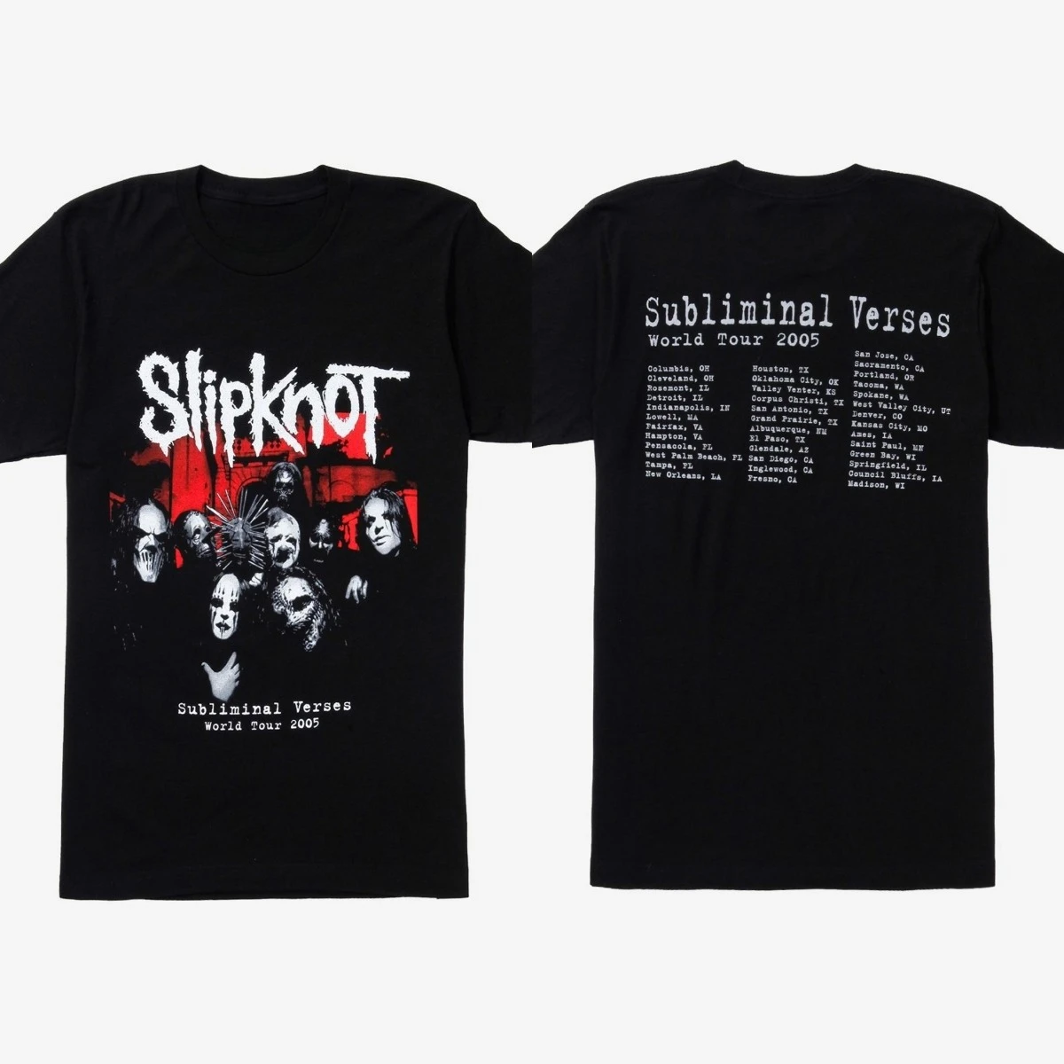 

Футболка Slipknot Subliminal Verse, мужская и женская футболка с коротким рукавом в стиле ретро, топы с рок-группой, трендовая брендовая футболка, летняя мужская одежда