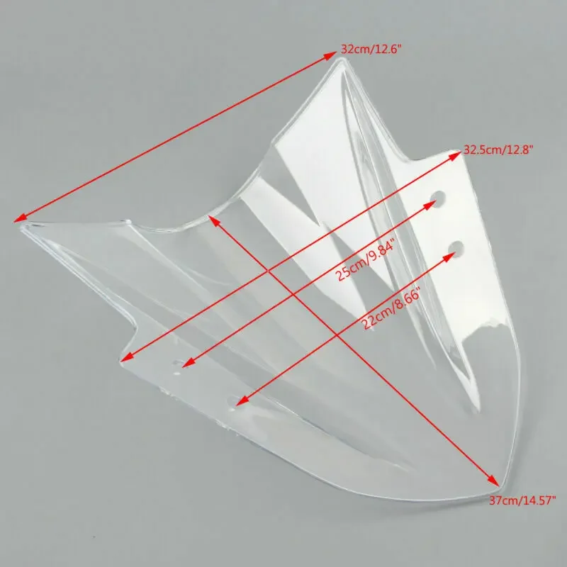 Motorcycle Clear Double Bubble Windscreen Windshield Screen ABS Shield Fit For Kawasaki EX300 Ninja 300 2013-2017