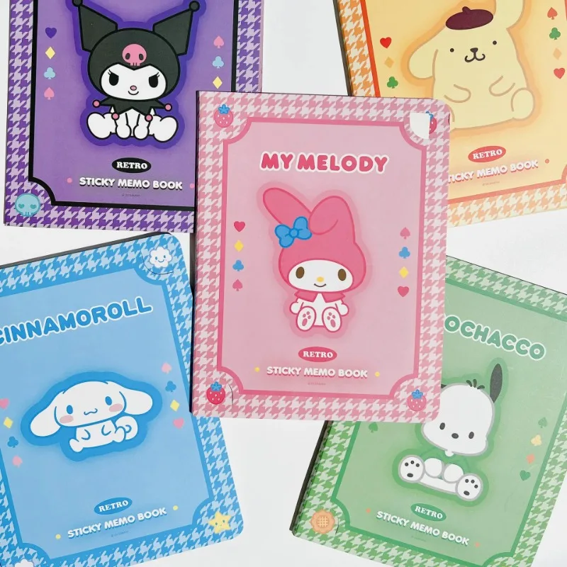 

Sanrio Series Note Pad Sticker Set My Melody Kuromi Hello Kitty Note Book Cartoon Handbook Notepad Student Birthday Present