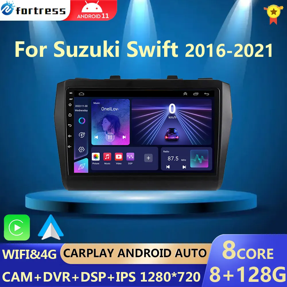 

Carplay DSP Car Radio 2 din Android 12 For Suzuki Swift 2016 2017 2018 2019 2020 2021 Navigation GPS Multimedia Player 8G 128GB