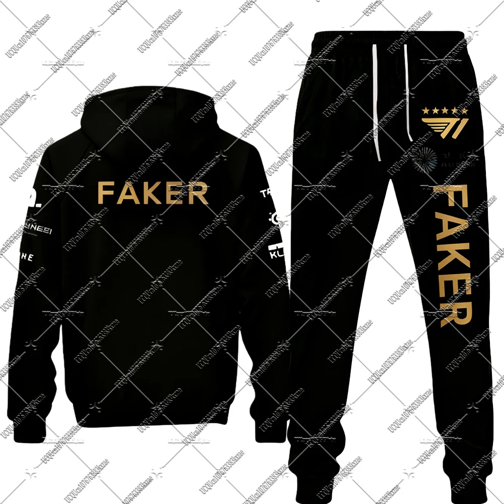 

Новинка 2024, киберспортивная командная форма, толстовки на молнии + длинные брюки, костюмы, мировые финалы, пальто на молнии, T1, командные спортивные костюмы, комплекты мужской наряд