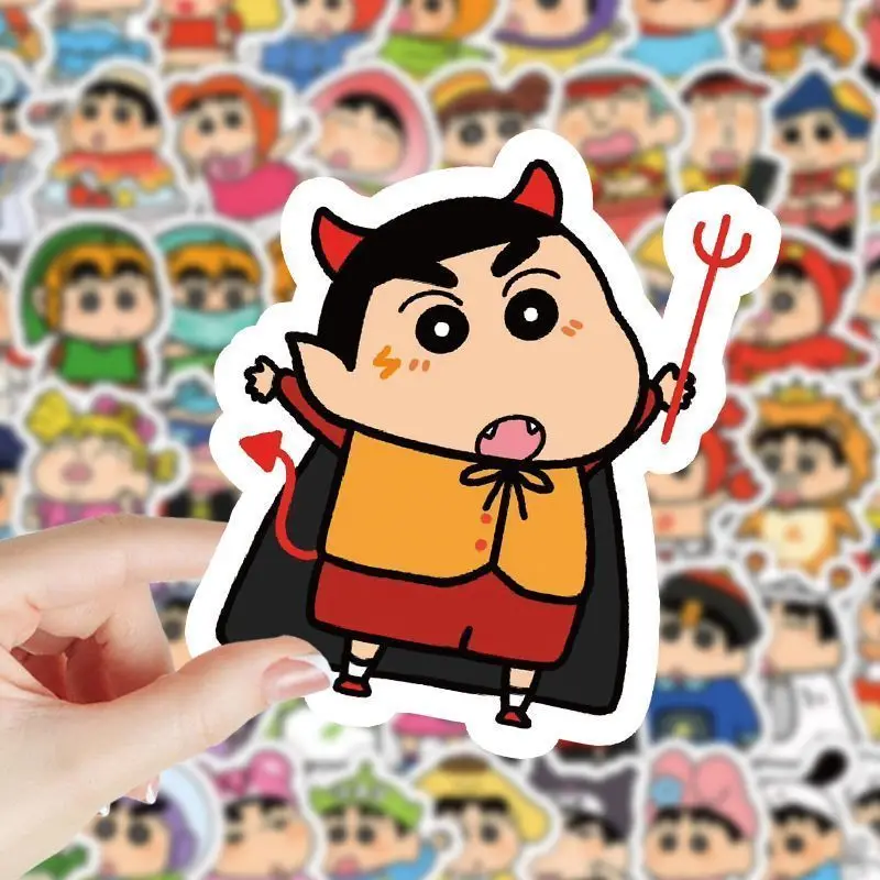 Crayon Shin-chan Cartoon Niedliche 100-teilige Aufkleber Kawaii Schüler DIY Emoticon Pack Dekorations-Aufkleber Karten Anime-Zubehör Großhandel – Detail 11