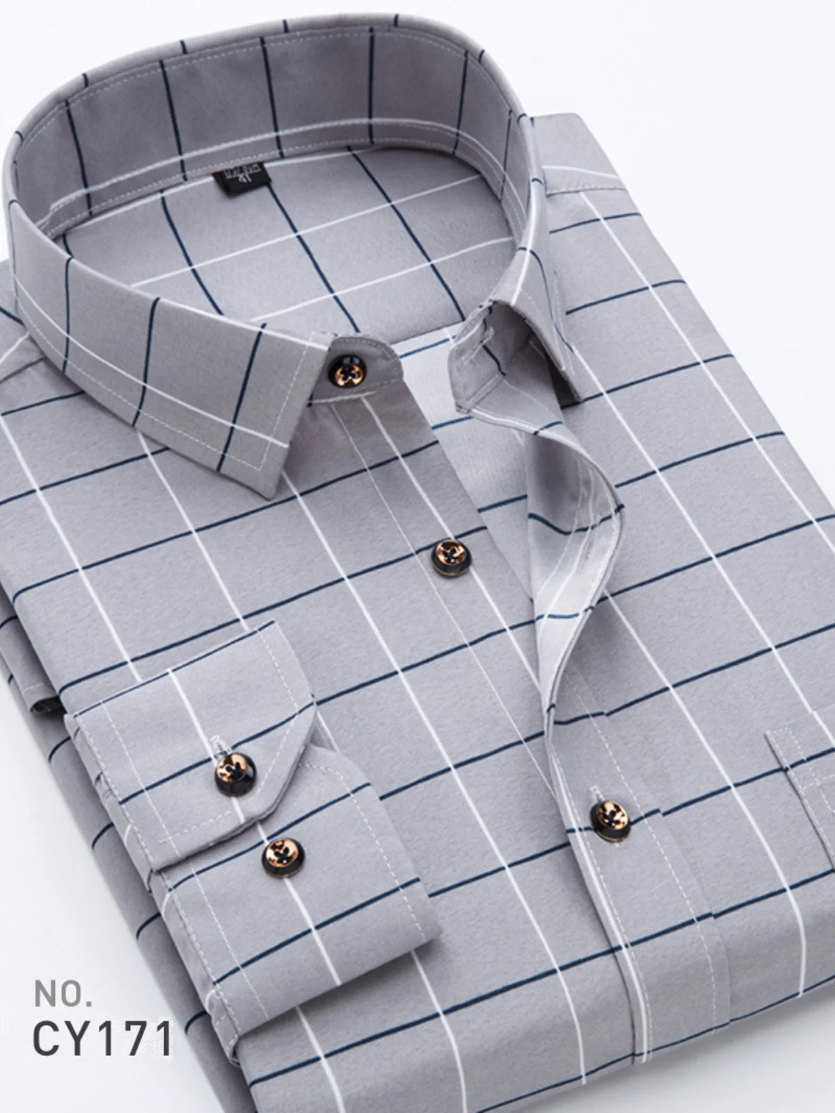 

Men's Long Sve Slim Fit Floral irt Lapel Design Casual Faionable Autumn Wear for Middle-Aged Men