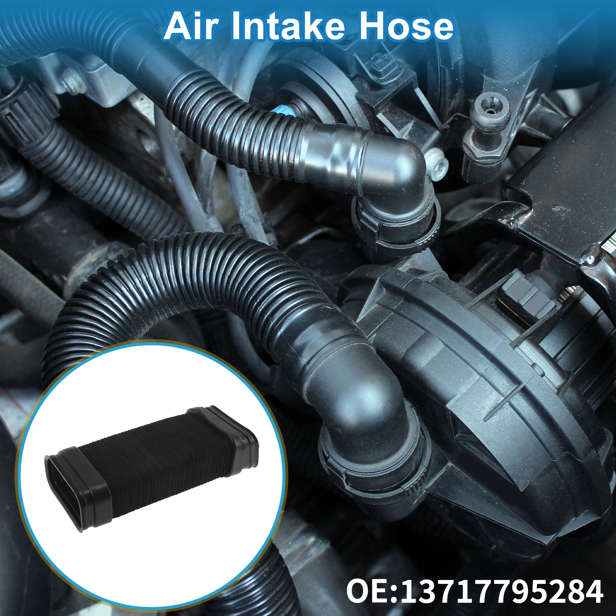 

X Autohaux Engine Air Intake Hose for BMW E90 E91 Air Cleaner Intake Hose No.13717795284